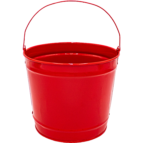 10 Qt Powder Coated Bucket - Candy Apple Red 003