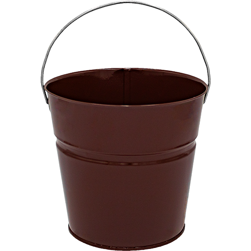 2 Qt Powder Coated Bucket-Chocolate Brown - 318