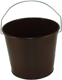 5 Qt Powder Coated Bucket - Chocolate Brown 318