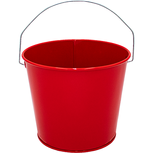 5 Qt Powder Coated Bucket - Candy Apple Red 003