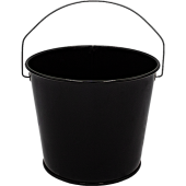 5 Qt Powder Coated Bucket - Glossy Black 006