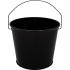 5 Qt Powder Coated Bucket - Glossy Black 006